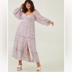 Arula Maya Lavender Maxi Dress